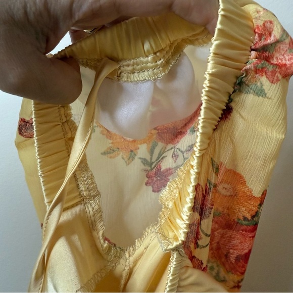 DANIELLE BERNSTEIN Weworewhat Buttercup Cottagcore Floral Mesh Puff Sleeve Dress - Picture 10 of 16